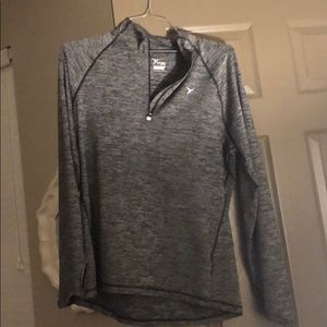 Long sleeve half zip striped activewear